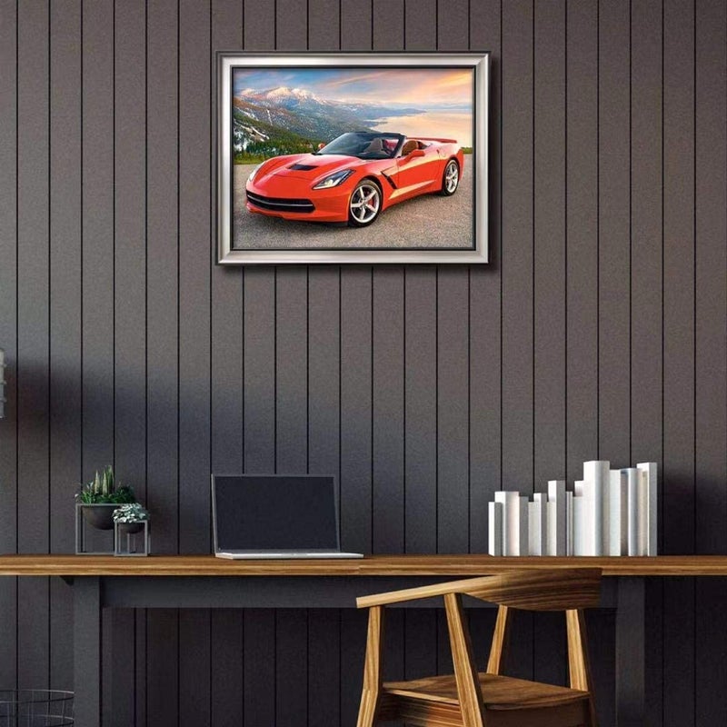 NIHOJIUMA NIHO-JIUMA Diamond Painting Kits Sports Car, DIY 5D Full Drill Diamond Art Gift for Adult/Teen, Home Decoration (30 X 40 cm / 12 X 16 inches) - Image 3